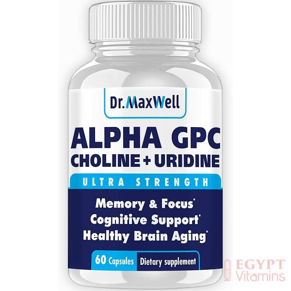Alpha GPC 600mg + Uridine, a Choline Enhancer. Better Than Alpha-GPC or Uridine Аlone. Best Alpha GPC Choline: 2in1, Soy Free, No Fillers, USA. Best Choline Form, 60 Pills, Money Back Guarantee الفا ج ب س 600 مجم اليوريدين ، محسن الكولين (أفضل شكل للكولين) 60 حباية - الصورة 9