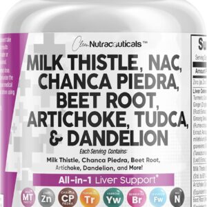 28-in-1 Liver Support Supplement | Milk Thistle, TUDCA & NAC | 60 caps