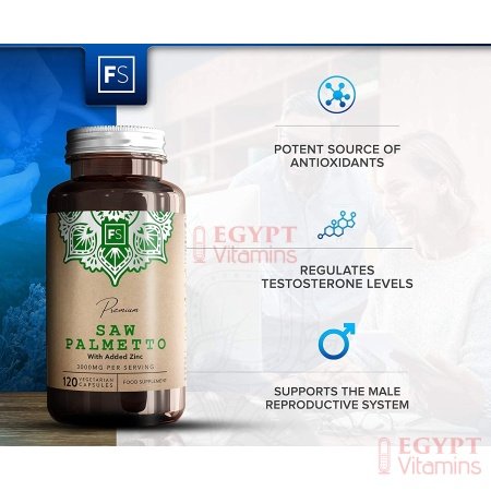 Focus Saw Palm Extract High Dose Capsules (Saw Palmetto) – 3000 mg 20:1 Extract with Zinc – 120 Vegan Capsules | For Healthy Prostate & Hormonal Balance in Men منشار بالميتو عالى جرعة 3000 مجم استخلاص 1: 20 مع الزنك ، لصحة البروستاتا و لحفظ التوازن الهرمونى للرجال ، 120 كبسولة نباتية - الصورة 16