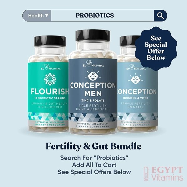 Eu Natural Conception Men Fertility Vitamins – Male Optimal Count, Motility Strength, Healthy Volume Production – Zinc, Folate, Ashwagandha Pills – 60 Vegetarian Soft Capsules فيتامينات الخصوبة للرجال ، مع الزنك وحمض الفوليك والأشواجندا ، لزيادة الخصوبة ، و تحسين الصحة الإنجابية ، 60 كبسولة نباتية - الصورة 14