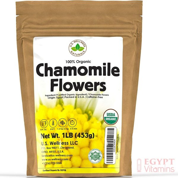 Chamomile Tea 1LB (16Oz) 100% CERTIFIED Organic (USDA seal) Chamomile Flowers Herbal Tea (Matricaria Chamomilla) in 1 lb Bulk Kraft BPA free Resealable Bags from U.S. Wellness - الصورة 10