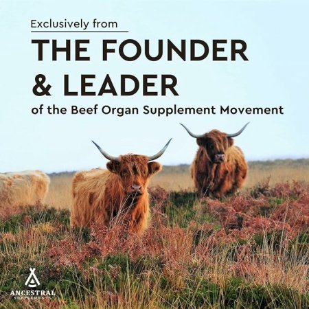 Ancestral Supplements Grass Fed Beef Heart Supplement, 3300mg, CoQ10 Supplement with Grass Fed Beef Liver, Supports Energy, Immune, Heart and Mitochondrial Health, Non GMO, 180 Capsules - الصورة 18
