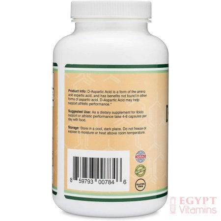 Double Wood Supplements D-Aspartic Acid (DAA) 2,000mg Per Serving, 300 Capsules, Promotes Athletic Performance and Testosterone Levels (Vegan Safe, Non-GMO, Gluten Free, Made in The USA مكملات دبل وود حمض الاسبارتيك 2,000 مجم للجرعة ، لتحسين الأداء الرياضى ورفع مستوى هرمون التستوستيرون 300 كبسولة - الصورة 9