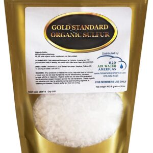 Gold Standard Organic Sulfur Crystals 1lb – 99.9% Pure MSM Crystals – Largest Granular Flakes Available – 3rd Party Tested بلورات ميثيل سلفونيل ميثان -453.6جرام