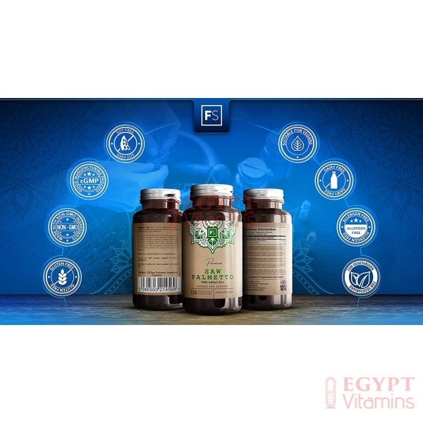Focus Saw Palm Extract High Dose Capsules (Saw Palmetto) – 3000 mg 20:1 Extract with Zinc – 120 Vegan Capsules | For Healthy Prostate & Hormonal Balance in Men منشار بالميتو عالى جرعة 3000 مجم استخلاص 1: 20 مع الزنك ، لصحة البروستاتا و لحفظ التوازن الهرمونى للرجال ، 120 كبسولة نباتية - الصورة 13