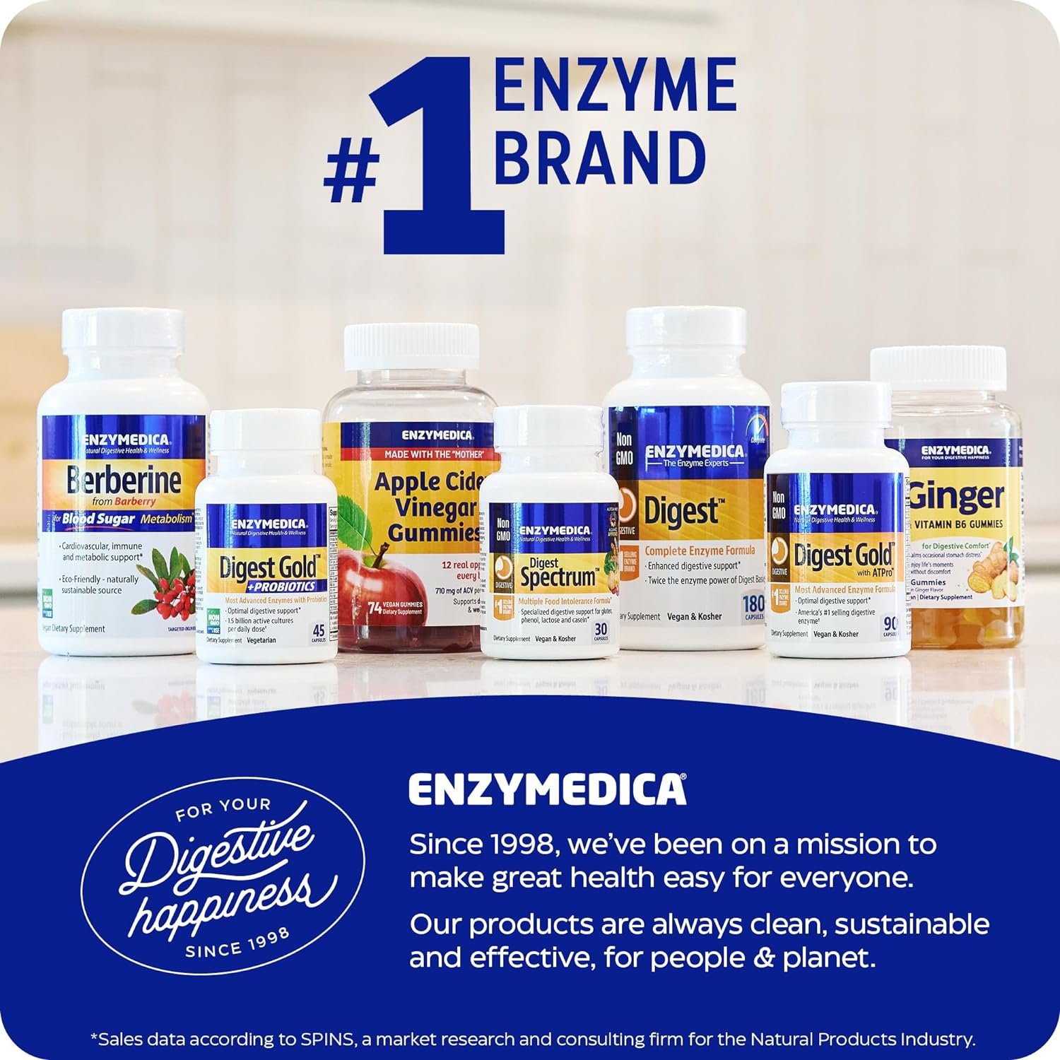 Enzymedica Digest, Complete Enzyme Formula for Everyone’s Digestive Health, with Full Range of Enzymes for Everyday Diets, 90 Capsulesتركيبة إنزيمية كاملة لصحة الجهاز الهضمي وحل مشاكله من تقلصات وانتفاخات وعسر الهضم عبوة 90 كبسولة - الصورة 8