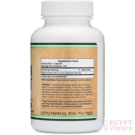 Double Wood Saffron Extract 88.5mg Appetite Suppressant for Weight Loss (Supports Eye, Retina, and Lens Health)210 Capsulesمكمل مستخلص الزعفران 88.5 مجم مثبط للشهية لفقدان الوزن (يدعم صحة العين والشبكية والعدسة 210كبسولة - الصورة 10