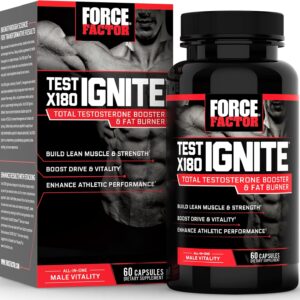 Force Factor Test X180 Testosterone Booster – Ultimate Muscle & Drive | 60 Count
