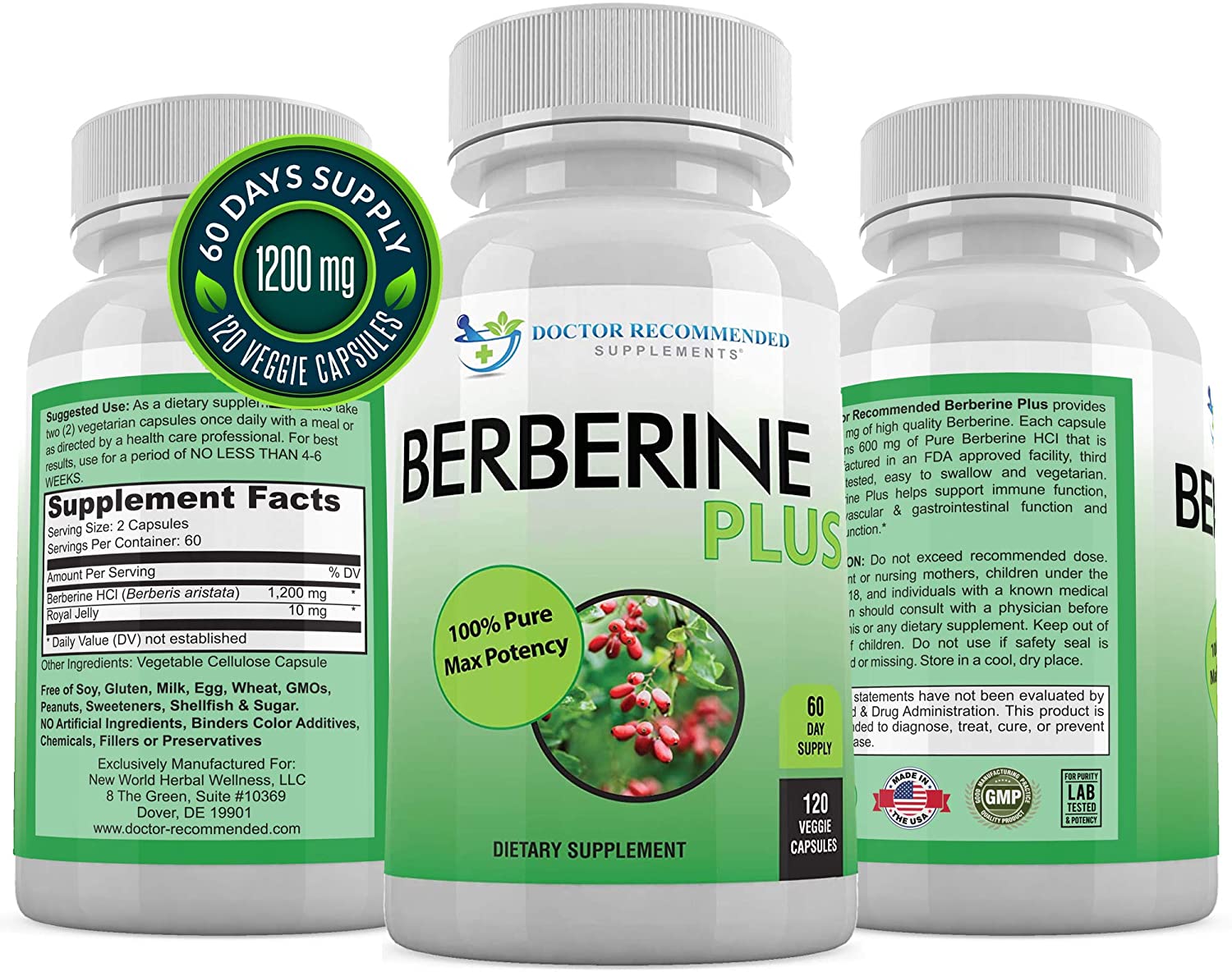 Berberine Plus: Natural Blood Sugar & Weight Support | 120 Capsules