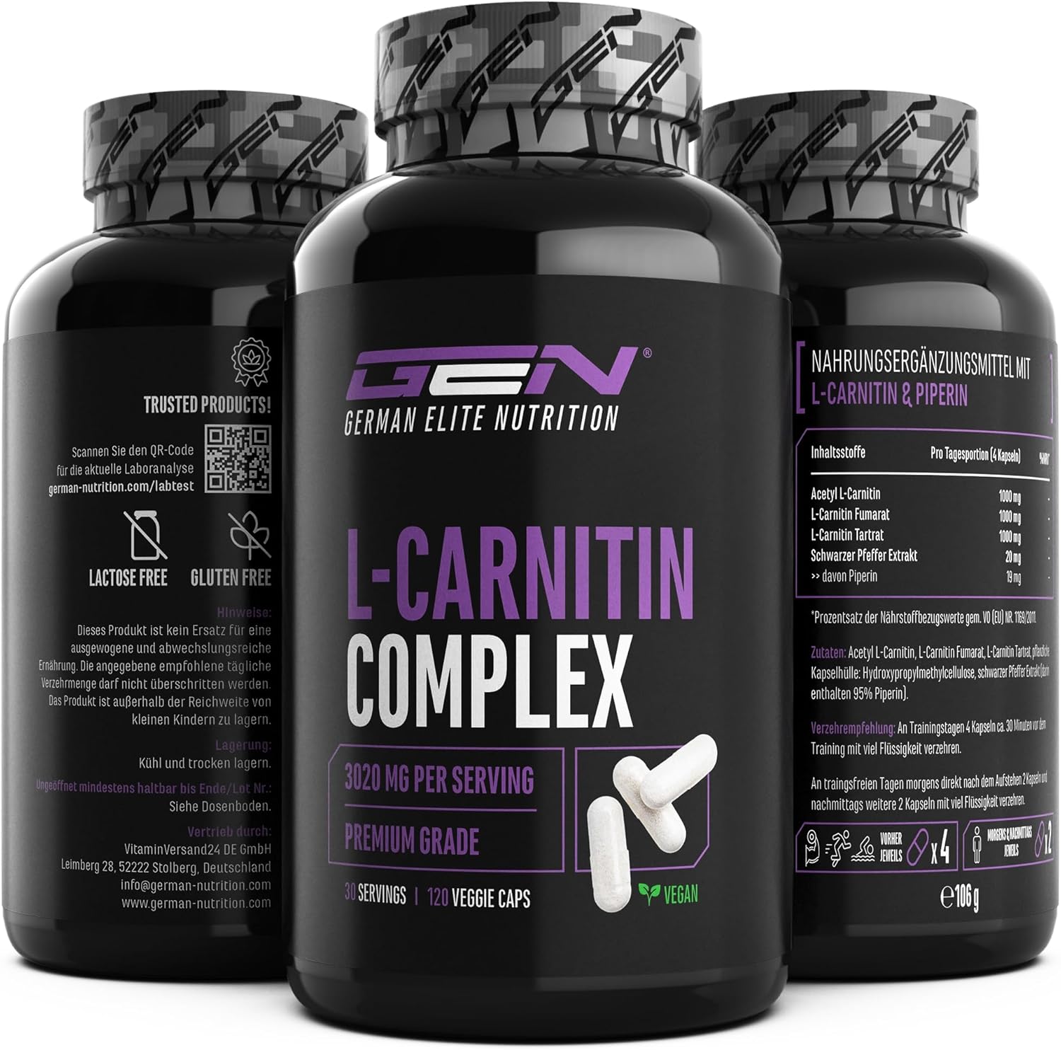 GEN L-Carnitine Triple Complex,120 Capsules