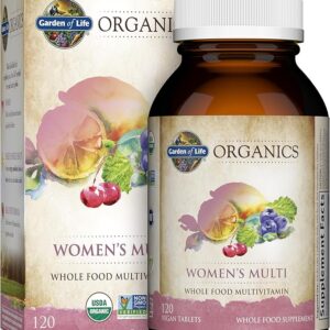 Garden of Life Organics Multivitamin for Women | Vegan & Whole Food | 120 Tablets
