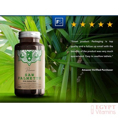 FS Saw Palmetto Capsules High Strength 3000mg with Added Zinc 15mg | Saw Palmetto Extract (20:1) | 240 Vegan Capsules – 8 Month Supply | Gluten Freeمستخلص بالميتو المنشار 3000 مجم للكبسولة بنسبة إستخلاص 1 : 20 مع الزنك ، 240 كبسولة نباتية تكفى 8 أشهر - الصورة 18