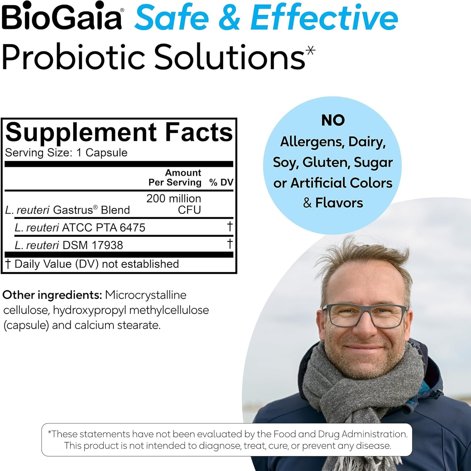 BioGaia Gastrus Gut Health | Probiotic Capsules | Eases Abdominal Discomfort, Gas & Bloating | Promotes Regularity & a Healthy Gut | Supports a Balanced Microbiome | Backed by 30 Years of Research - الصورة 2