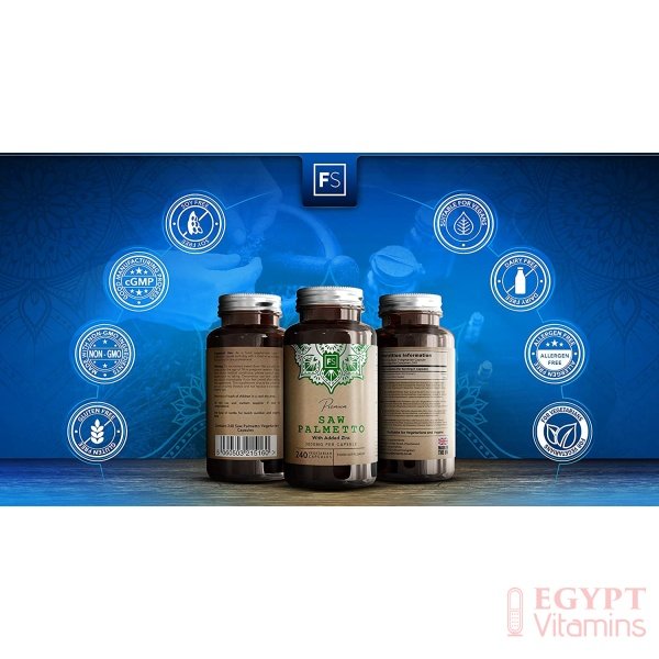 FS Saw Palmetto Capsules High Strength 3000mg with Added Zinc 15mg | Saw Palmetto Extract (20:1) | 240 Vegan Capsules – 8 Month Supply | Gluten Freeمستخلص بالميتو المنشار 3000 مجم للكبسولة بنسبة إستخلاص 1 : 20 مع الزنك ، 240 كبسولة نباتية تكفى 8 أشهر - الصورة 14