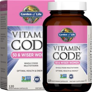 Garden of Life Multivitamin for Women 50 & Over, Vitamin Code Women 50 & Wiser Multi |120 Capsules