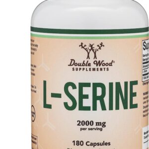 Double Wood | L-Serine Supplement for Brain Support | 180 Caps