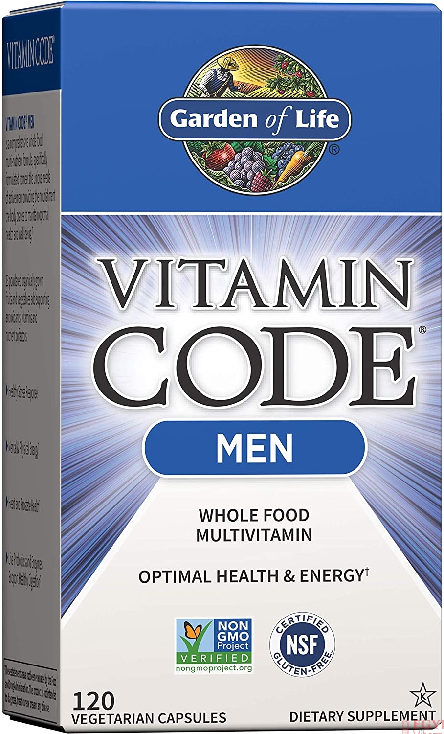 Garden of Life Vitamin CODE Men’s Multivitamin | Raw Whole Food Formula | 120 Capsules