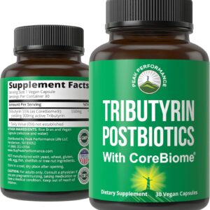 CoreBiome Tributyrin Postbiotic | Advanced Gut Barrier Support | 30 Caps
