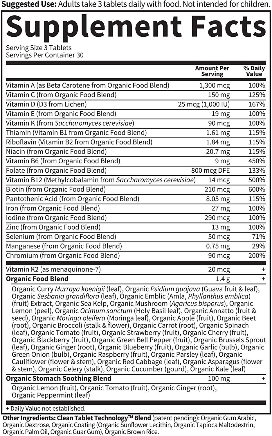 Garden of Life Prenatal Vitamins – mykind Organics Prenatal Multi – 90 Tablets, Vegan Whole Food Multivitamin, Folate not Folic Acid & Stomach Soothing Blend, Organic Prenatals Supplements for Women جاردين أوف لايف غذاء كامل فيتامينات متعددة عضوية للأمهات الحوامل ، 90 قرص نباتى - الصورة 10