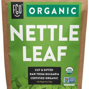 FGO Organic Nettle Leaf Loose Tea, Resealable Kraft Bag | 4oz