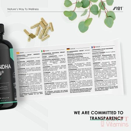 Ashwagandha KSM-66 with BioPerine1650mg – 90 Capsulesالأشواجندا العضوية ك اس ام _66 مع الفلفل الأسود العضوى لسهولة الإمتصاص ، 90 كبسولة - الصورة 21
