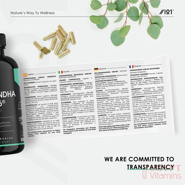 Ashwagandha KSM-66 with BioPerine1650mg – 90 Capsulesالأشواجندا العضوية ك اس ام _66 مع الفلفل الأسود العضوى لسهولة الإمتصاص ، 90 كبسولة - الصورة 14