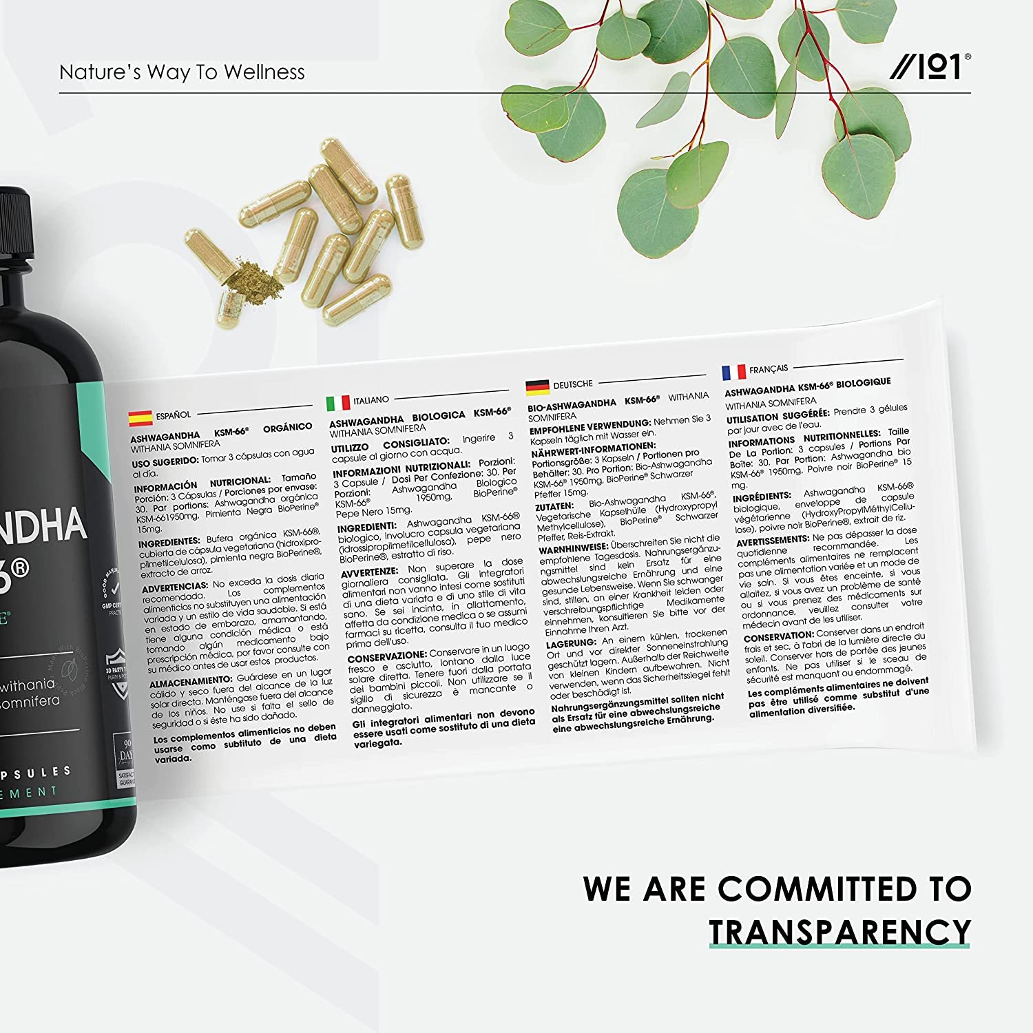 Ashwagandha KSM-66 with BioPerine1650mg – 90 Capsulesالأشواجندا العضوية ك اس ام _66 مع الفلفل الأسود العضوى لسهولة الإمتصاص ، 90 كبسولة - الصورة 7