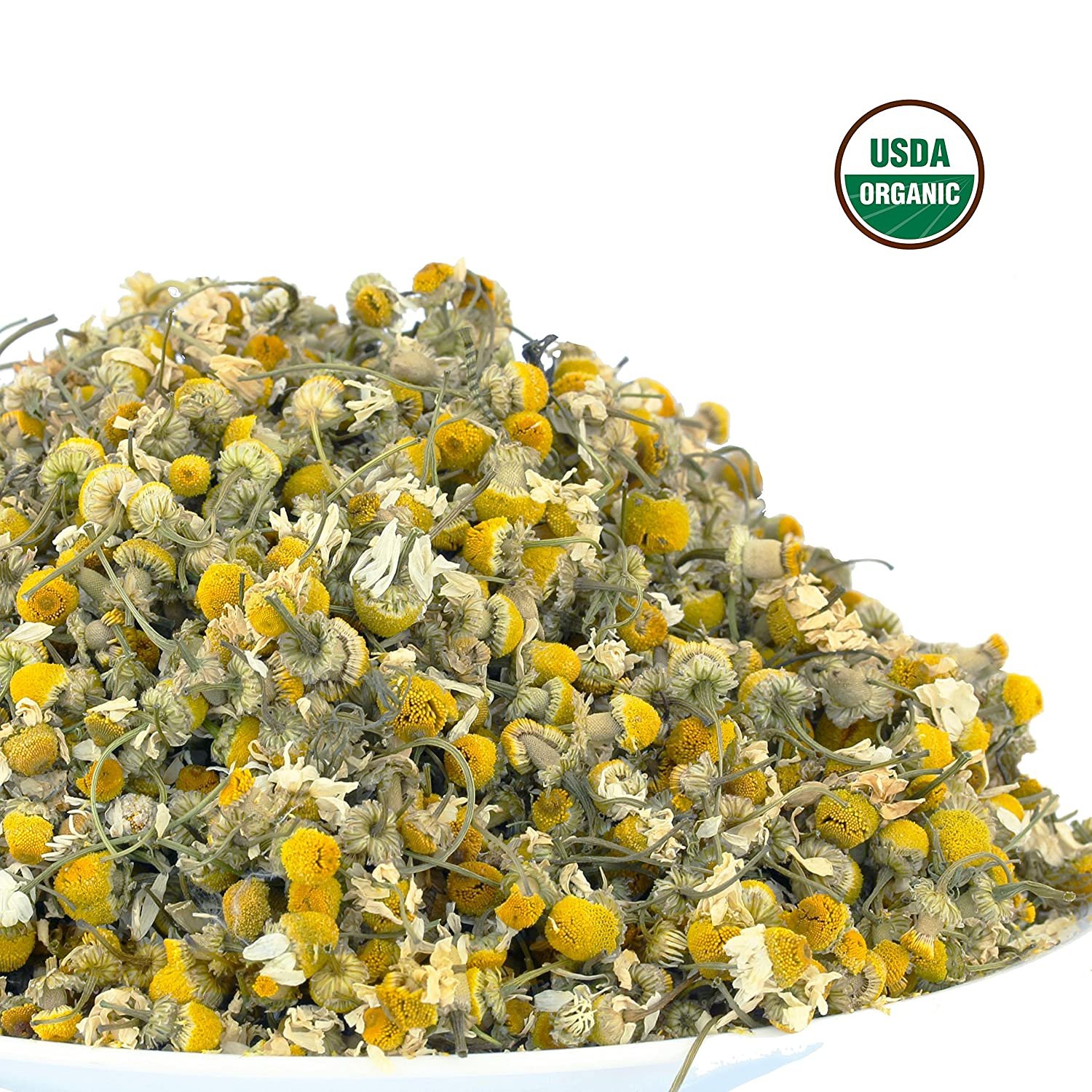 Chamomile Tea 1LB (16Oz) 100% CERTIFIED Organic (USDA seal) Chamomile Flowers Herbal Tea (Matricaria Chamomilla) in 1 lb Bulk Kraft BPA free Resealable Bags from U.S. Wellness - الصورة 8