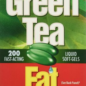 Green Tea Fat Burner, 200 Liquid Soft-Gels كبسولات الشاى الأخضر حارق الدهون لانقاص الوزن بطريقة امنة وسريعة، تركيز عالى 200 مجم للكبسولة ،200 كبسولة