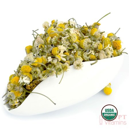 Chamomile Tea 1LB (16Oz) 100% CERTIFIED Organic (USDA seal) Chamomile Flowers Herbal Tea (Matricaria Chamomilla) in 1 lb Bulk Kraft BPA free Resealable Bags from U.S. Wellness - الصورة 23