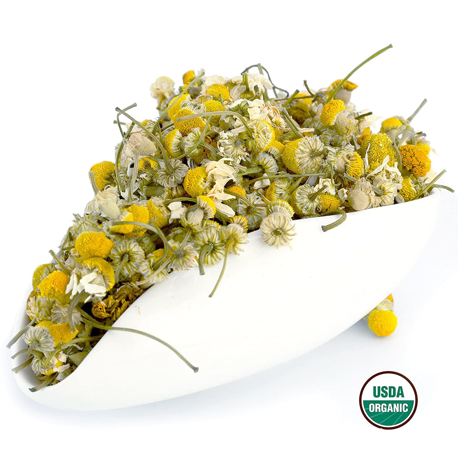 Chamomile Tea 1LB (16Oz) 100% CERTIFIED Organic (USDA seal) Chamomile Flowers Herbal Tea (Matricaria Chamomilla) in 1 lb Bulk Kraft BPA free Resealable Bags from U.S. Wellness - الصورة 5