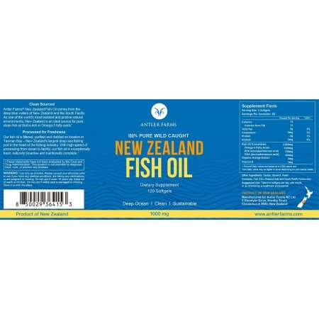 Antler Farms New Zealand Fish Oil, 120 Softgels - الصورة 12