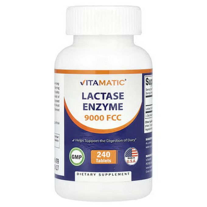 VITAMATIC Lactase Enzyme, 9,000 FCC, 240 Tablets