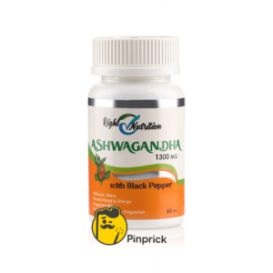 أشواجندا Ashwagandha 1300mg with Black Pepper – تعزيز الطاقة والتوازن العصبي | 60 قرص