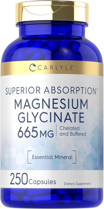 Premium Vital Magnesium Glycinate 665mg - High Absorption Gentle Mineral Support for Daily Structural Balance & Vitality, 250 Capsules Bundle with Practical Pill Box, 8-Month Supply Wellness Kit