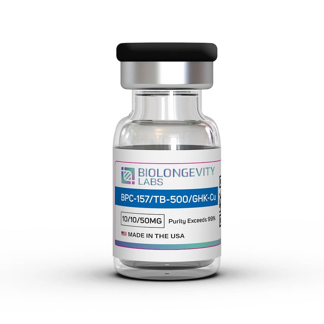BPC-157 / TB-500 / GHK-Cu Blend – 70mg (10mg / 10mg / 50mg)