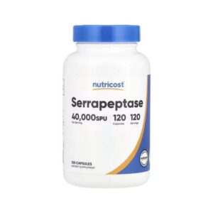 Nutricost Serrapeptase 20 mg (40,000 oral crutch units), 120 capsules