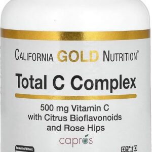 CALIFORNIA GOLD NUTRITION Complete Vitamin C Complex Enhanced with Ascorbic Acid and Amla Extract, Citrus Bioflavonoids, and Rosehip Extract, 500 mg, 60 Capsules