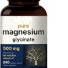 Premium Vital, Magnesium Glycinate, 500 mg, 240 Capsules, with Practical Pill Box, Laboratory Tested, Gluten Free, Soy Free, Vegetarian