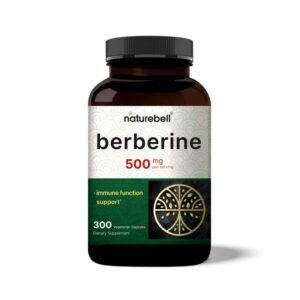 Nature Bell Berberine Supplement 500mg 300 Veggie Capsules
