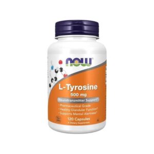 Premium Vital L-Tyrosine 500mg – 120 Capsules Balanced Daily Bundle with Practical Pill Box – High Quality Free-Form Amino Acid Formulation Engineered for Consistent Everyday Lifestyle Routine Balance