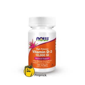 فيتامين Vitamin D-3 | (10.000 وحدة دولية) دعم المناعة والعظام - 120 كبسولة هلامية - ®Now Foods