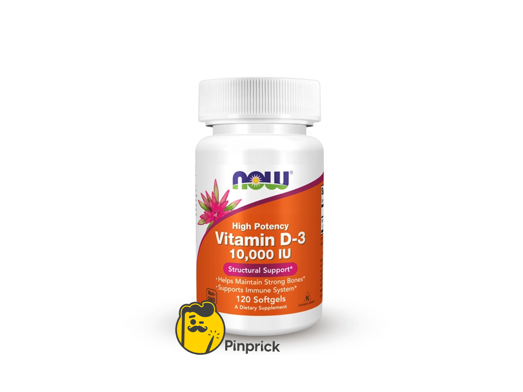 فيتامين Vitamin D-3 | (10.000 وحدة دولية) دعم المناعة والعظام - 120 كبسولة هلامية - ®Now Foods