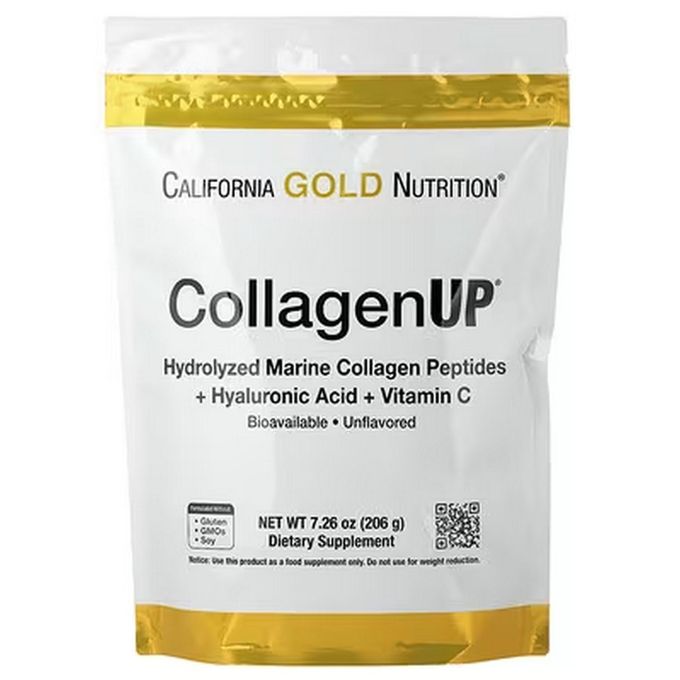CALIFORNIA GOLD NUTRITION كولاجين بحري كولاجين باودر مع حمض الهيالورونيك وفيتامين سي 206 جرام