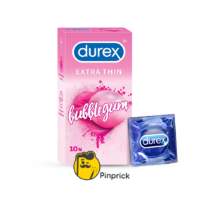 واقي ديوركس نكهة العلكة Durex Extra Thin Bubblegum Condom – رقيق جدا لمتعة أعلى – 10 قطع | ®Durex