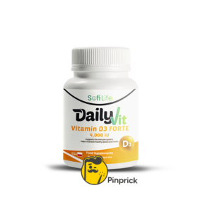 DailyVit D3 Forte 4000 IU | فيتامين د3 بتركيز 4000 وحدة دولية مذاب في زيت زهرة الشمس – 60 كبسولة – ®sofilife