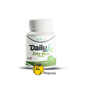 DailyVit Zinc Max 25mg | زنك جلايسينات لدعم المناعة، مضادات الأكسدة، الصحة الجنسية للرجال والنساء، وصحة الشعر والأظافر – 60 قرص – ®sofilife