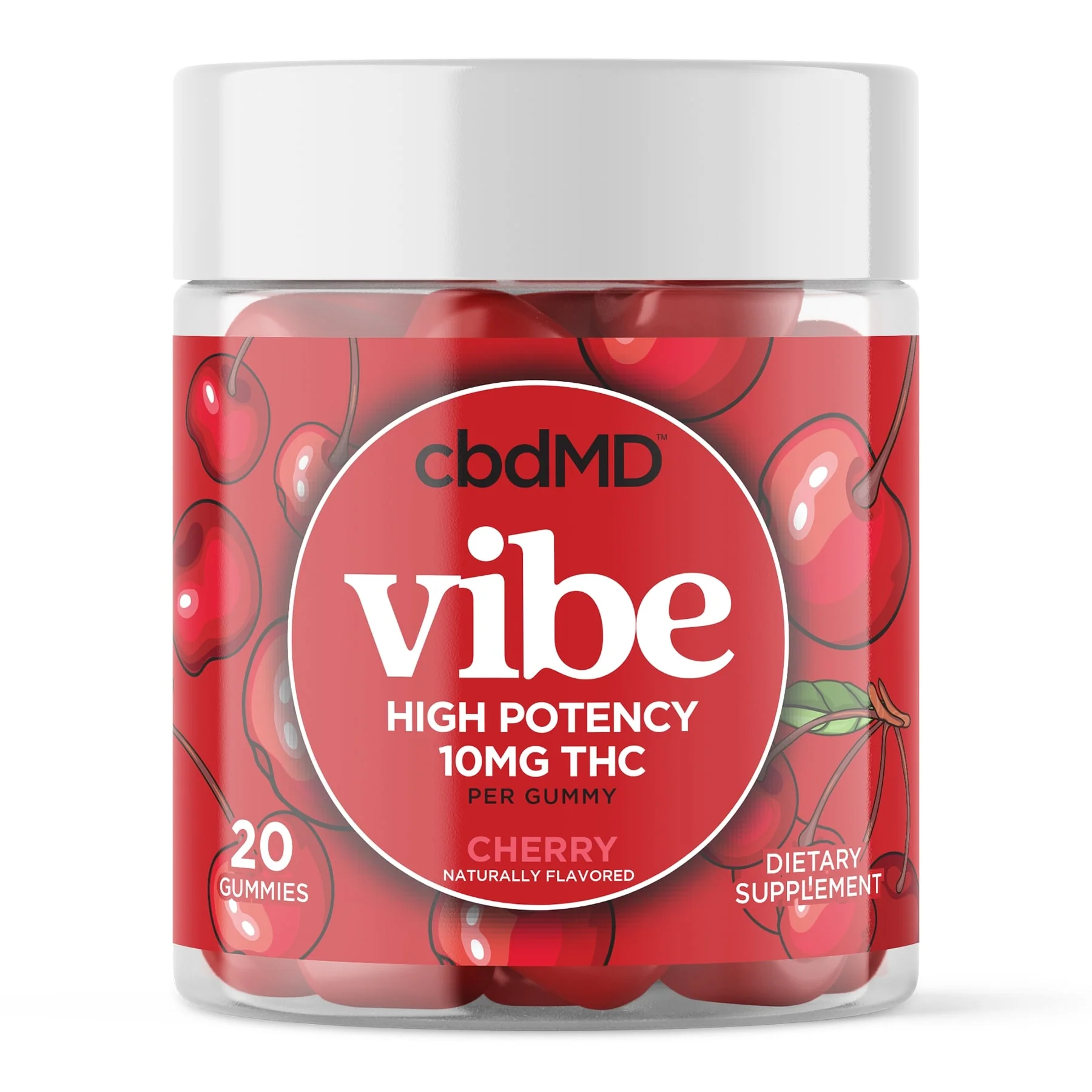 Delta 9 THC Gummies | Premium Full Spectrum Hemp Extract cherry flavour – 10mg THC | 20 COUNT