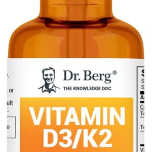 Dr. Berg Liquid Vitamin D3 & K2 | Premium Drops with MCT Oil & Zinc | 29.5 ml