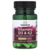 Swanson Vitamins D3 K2 60 Vegetarian Capsules